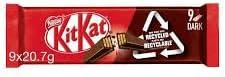 Kit Kat 2 Finger Dark Chocolate Biscuit Bars Multipack, 9 Pack