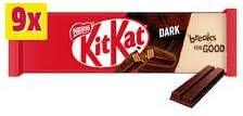 Kit Kat 2 Finger Dark Chocolate Biscuit Bars Multipack, 9 Pack