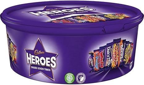 2 x Heroes Chocolate Tub 550G