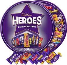 2 x Heroes Chocolate Tub 550G