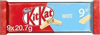 Kit Kat 2 Finger White Chocolate Biscuit Bars Multipack, 9 Pack