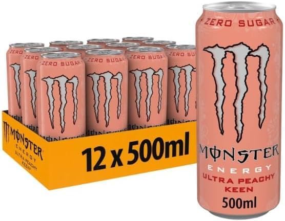 Monster Energy Drink Ultra Peachy Keen Zero Sugar 12 X 500ml