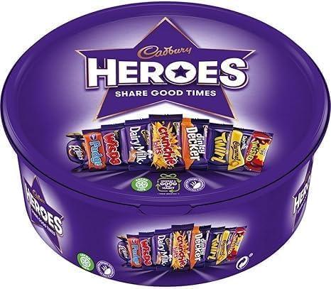 2 x Heroes Chocolate Tub 550G