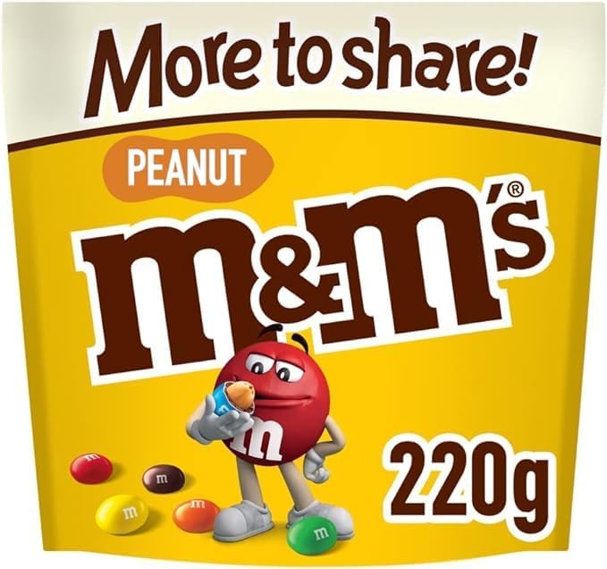 M and M's Peanut Milk Chocolate Pouch Bag 220g