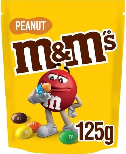 M and M's Crunchy Peanut & Milk Chocolate Bites Pouch Bag 125g