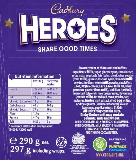 Cadbury Heroes Chocolate Carton, 290 g