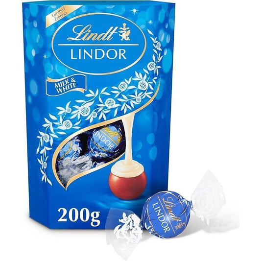 Lindt Lindor Milk & White Chocolate Box 200G