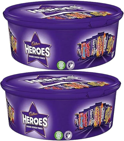 2 x Heroes Chocolate Tub 550G