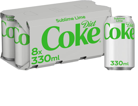 Diet Coke Sublime Lime 8 x 330ml Cans