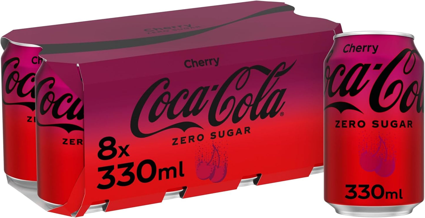 Coca-Cola Zero Sugar Cherry 8 x 330 ml