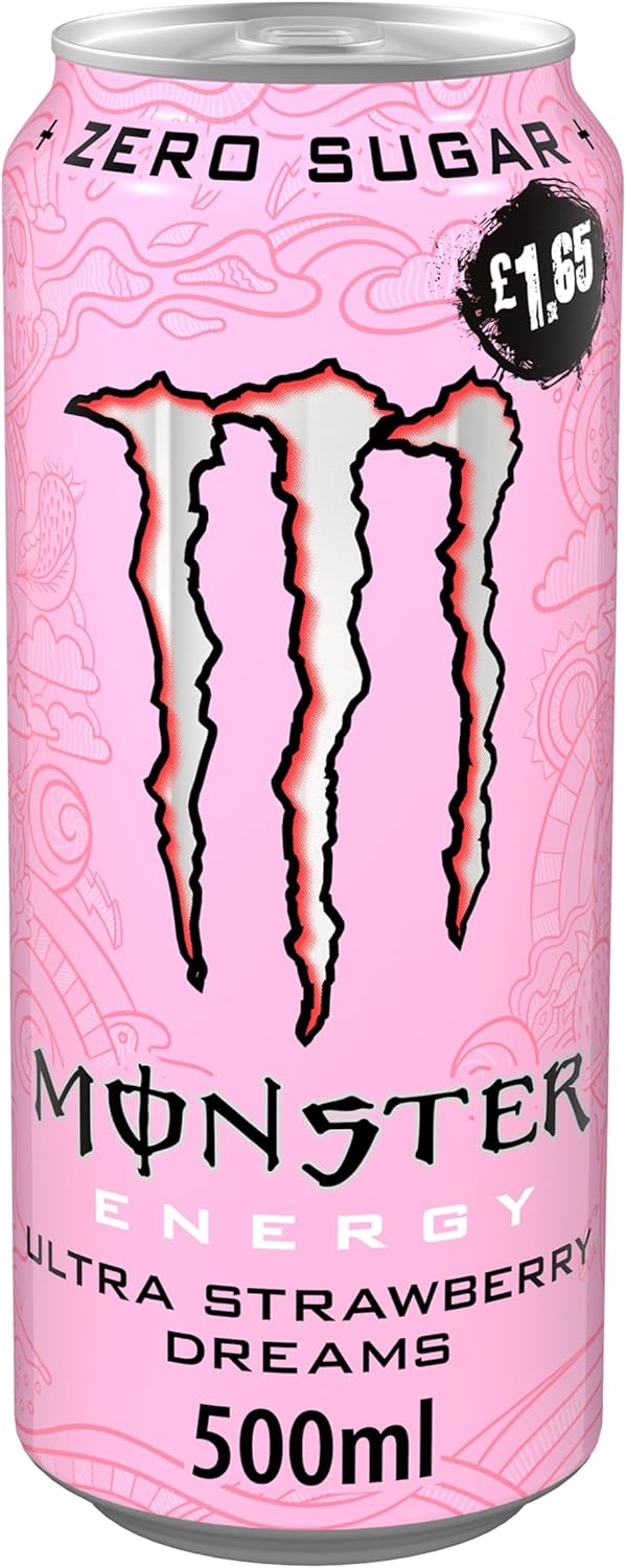 Monster Energy Ultra Strawberry Dreams Energy Drink 12 x 500ml PMP Cans