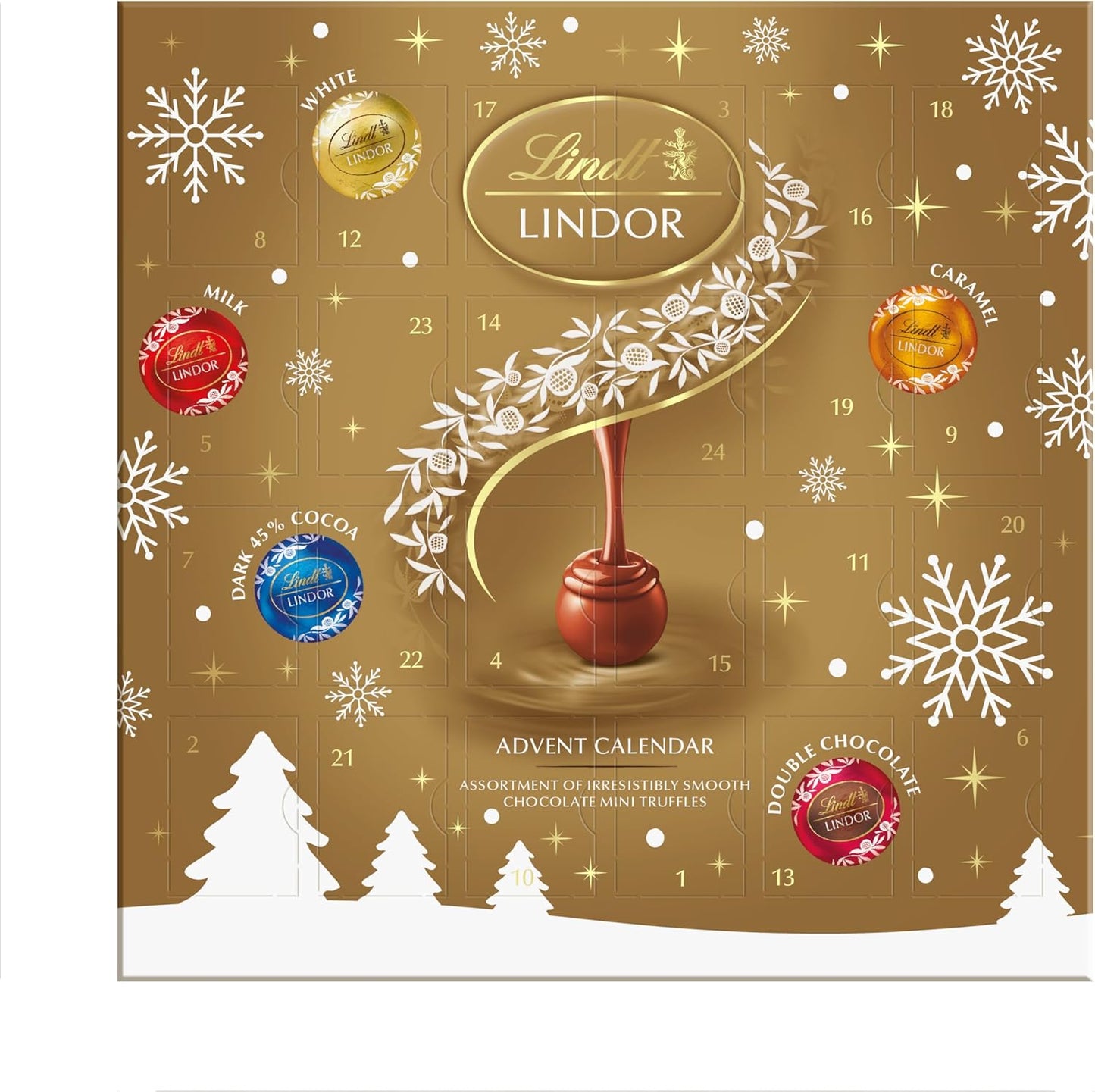 Lindt Lindor Assorted Chocolate Christmas Advent Calendar 2024