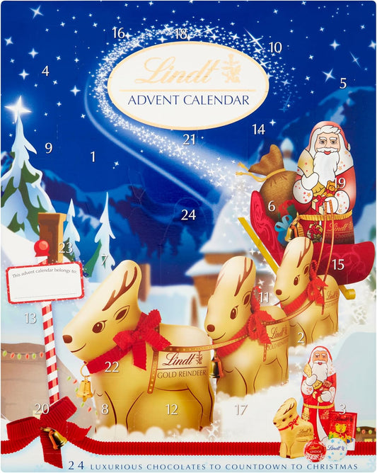 Lindt Milk Chocolate Christmas Advent Calendar 2024 160G