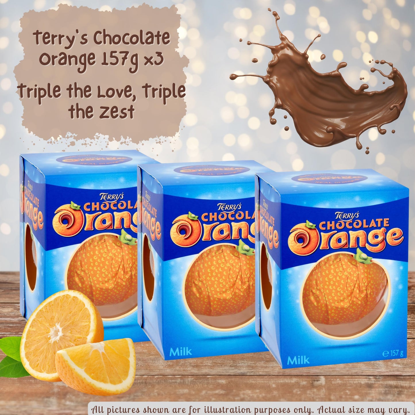 3 x Terry's Orange Milk Chocolate Box 157G